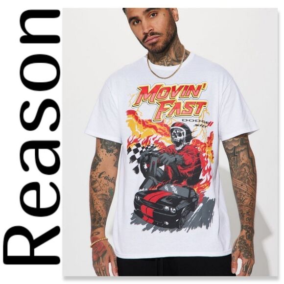 NWT Dodge SRT Movin' Fast Short Sleeve Tee - White - Picture 1 of 6